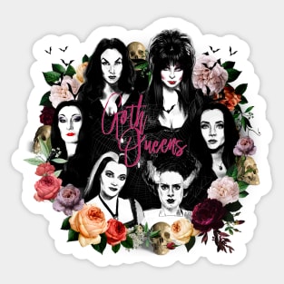 Goth Queens -  Vampira, Lily, Morticia, Frankenstein Sticker